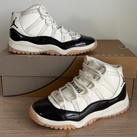 Nike Air Jordan 11 Retro ‘Neapolitan Brown’ Kids Sneakers- SZ 1.5 Y - Picture 4 of 13